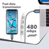 USB C to Lightning Braided Sync & Charge Cable For iPhone, iPad and iPod, Fast Charging Lightning Cable, 3.2 Feet (1M), Grey